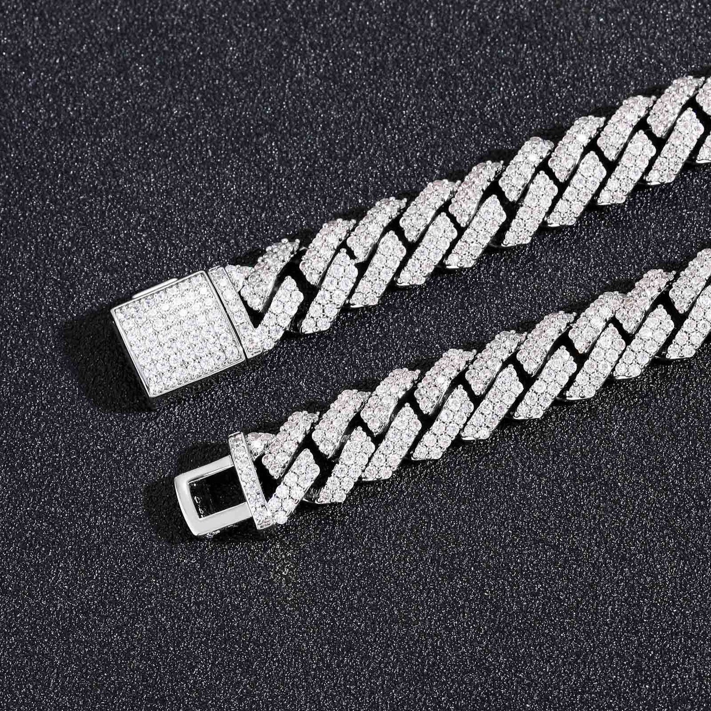 Light Luxury Four Leaf Clover Floral Cubic Zirconia Bracelet for Men