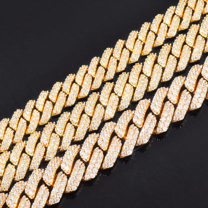 Double Row Oval Cuban Chain for Men