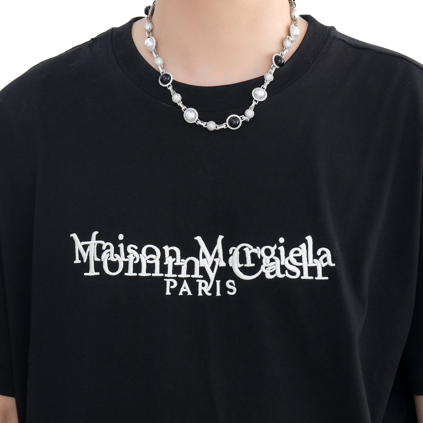 Hip Hop Vintage Bubble Cubic Zirconia Necklace for Men