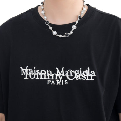 Hip Hop Vintage Bubble Cubic Zirconia Necklace for Men