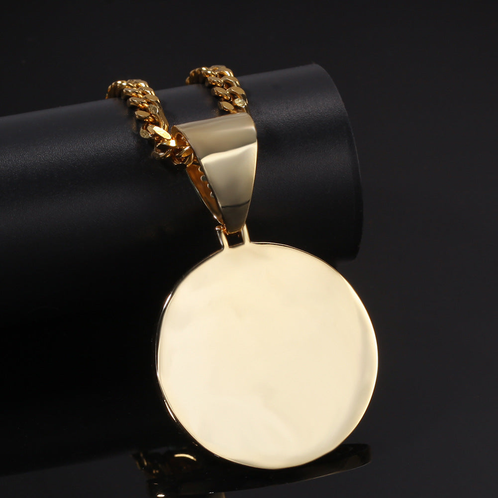 Iced Camera Pendant Necklace with 5mm Cuban Chain - Stainless Steel Gold or Silver Statement Chain for Women & Men