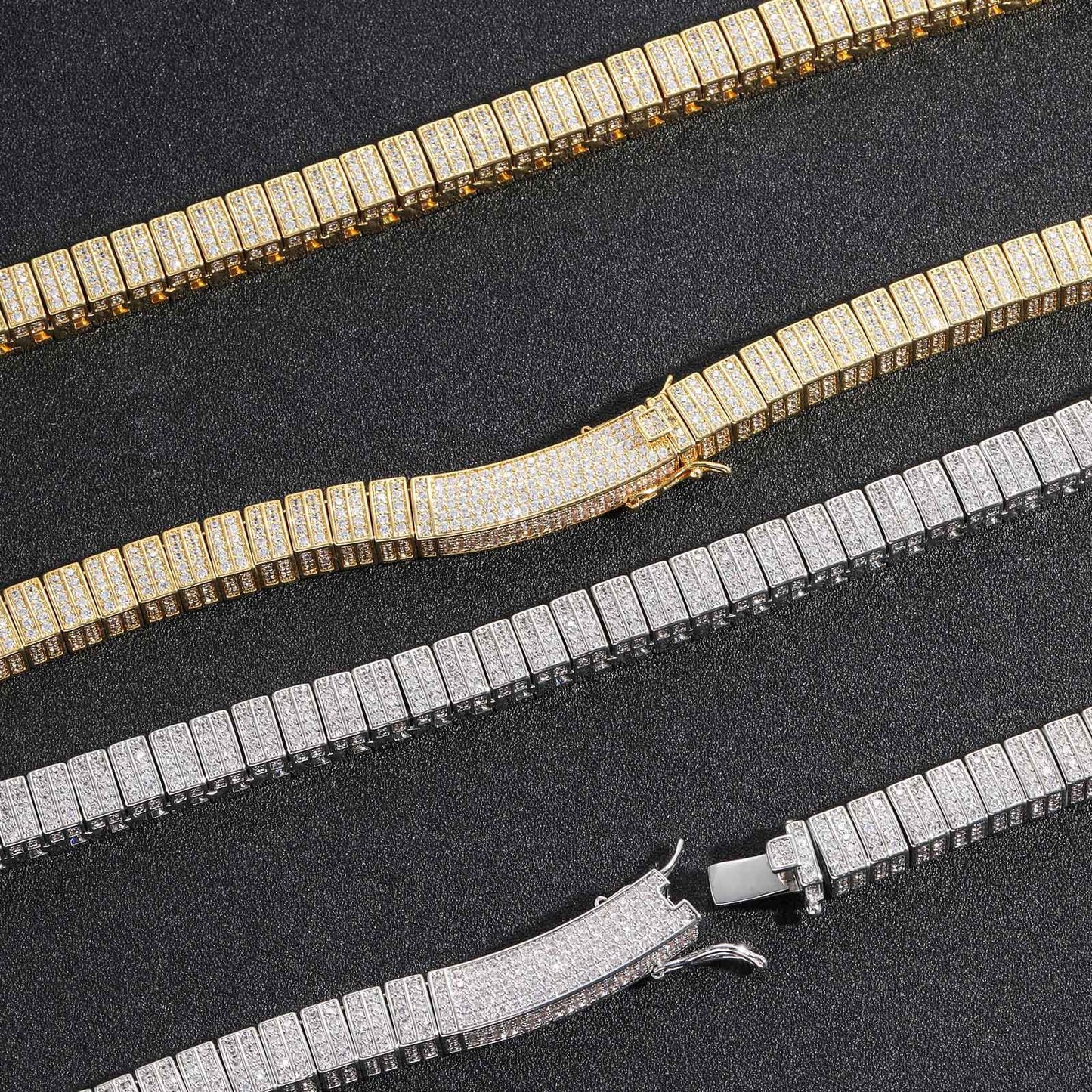 Hip Hop Fashion Cubic Zirconia Bracelet for Men and Women