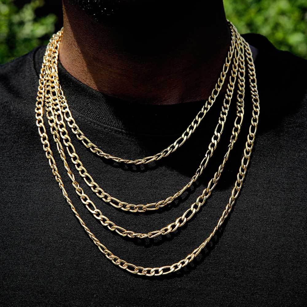 3-6 mm Polished Figaro Link Stainless steel Necklace - CHA145 product image