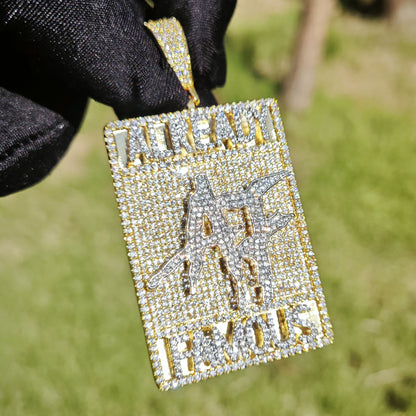 Iced Out Letter Pendant Necklace