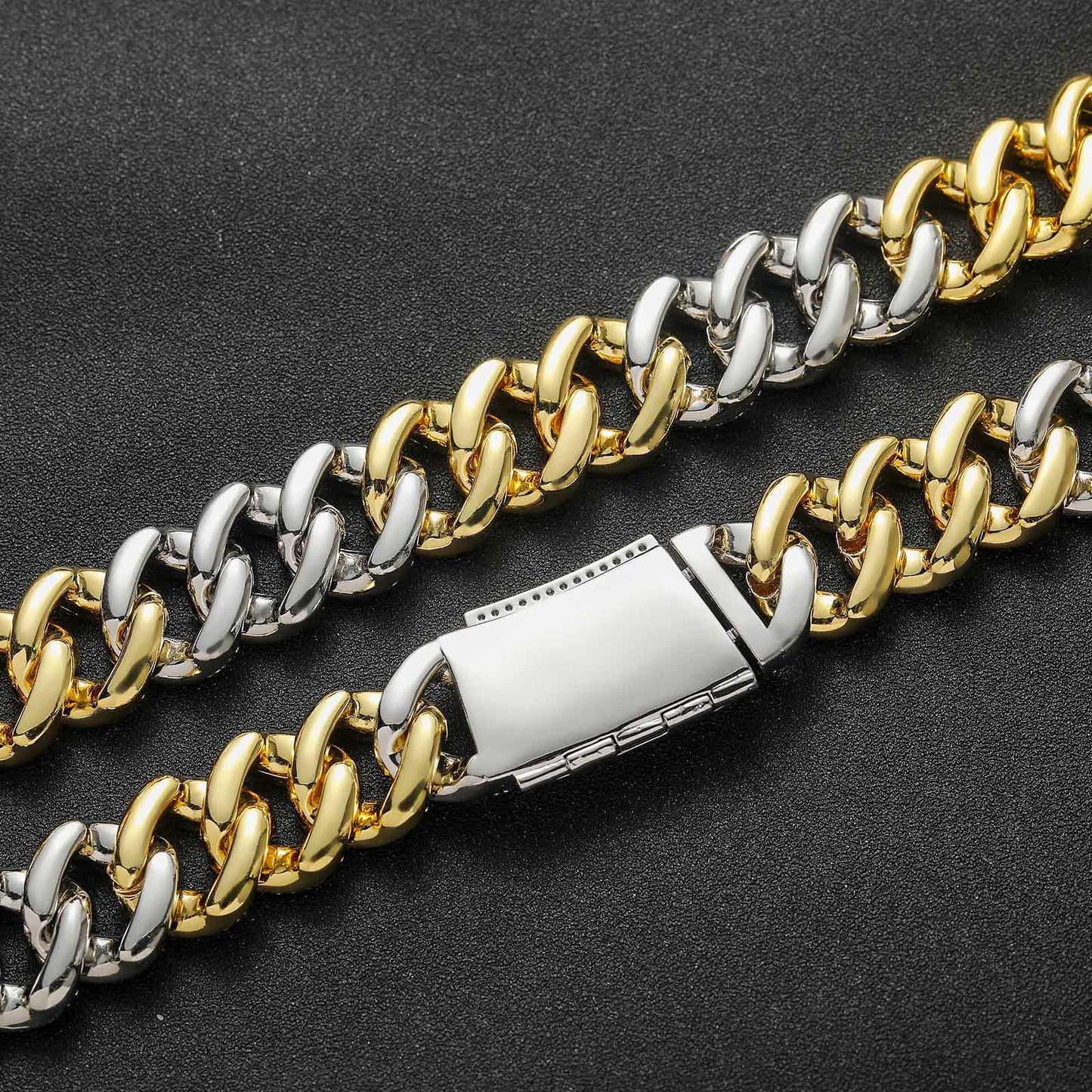 Hip Hop Light Luxury Cuban Link Cubic Zirconia Necklace for Men