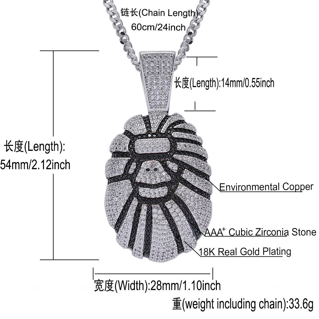 Hip Hop Fashion Copper Pendant Necklace for Men and Women