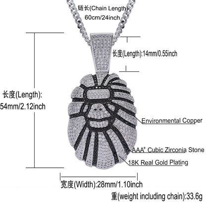 Hip Hop Fashion Copper Pendant Necklace for Men and Women