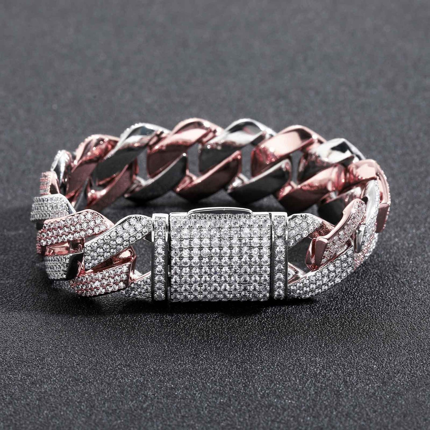 Hip Hop Cuban Link Bubble Copper Necklace for Men
