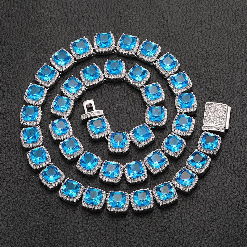 Iced Out Princess Cut Cubic Zirconia Tennis Chain Necklace for Men & Women product image