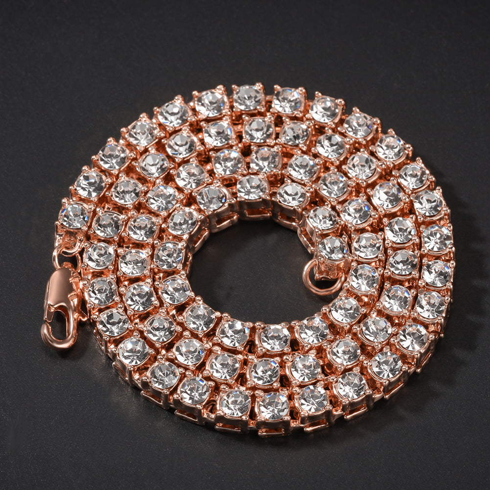 Iced Out Cuban Link Chain Necklace for Men & Women - Gold, Silver, Black & Rose Gold Statement Crystal Chain product image