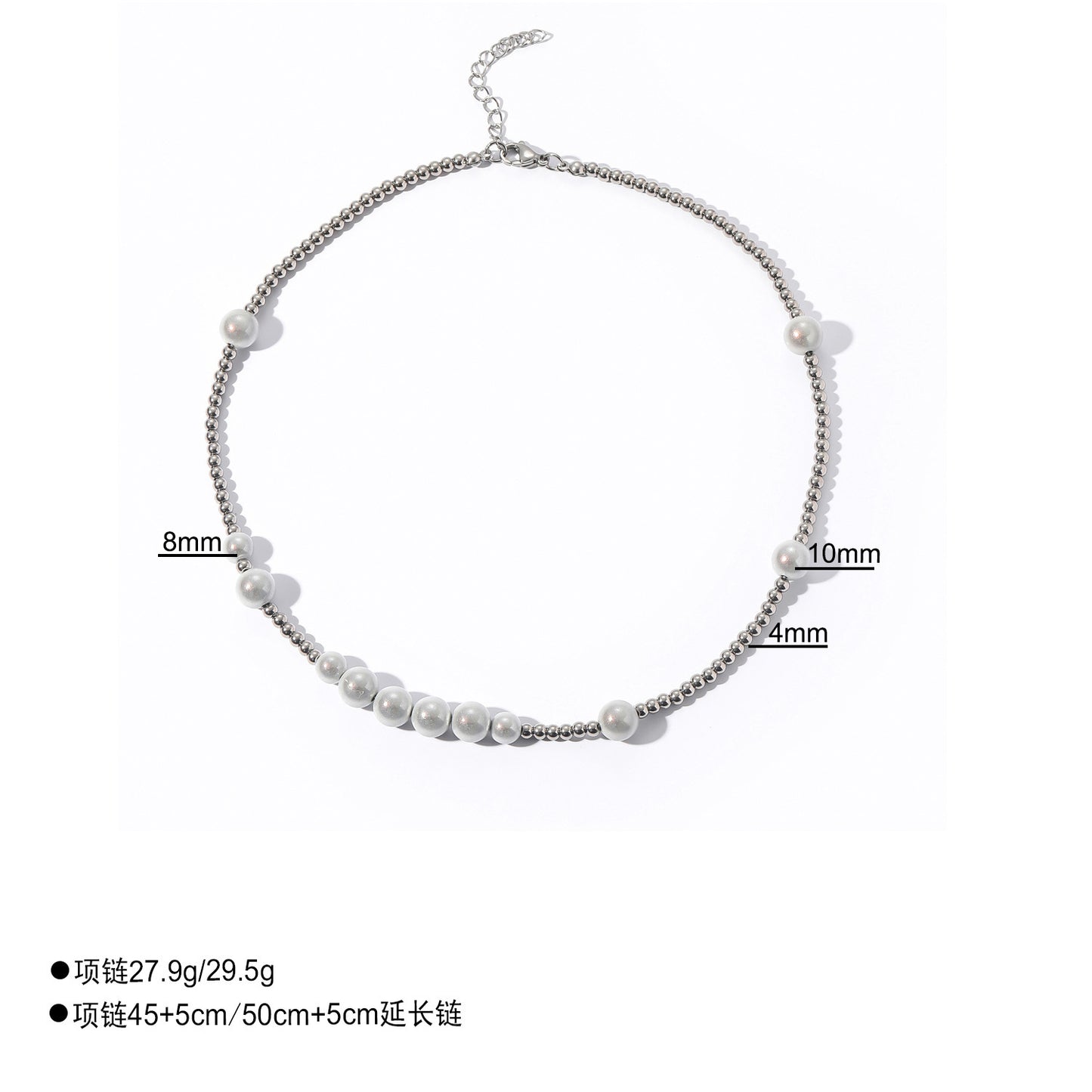 Hip Hop Vintage Fashion Pearl Necklace for Men