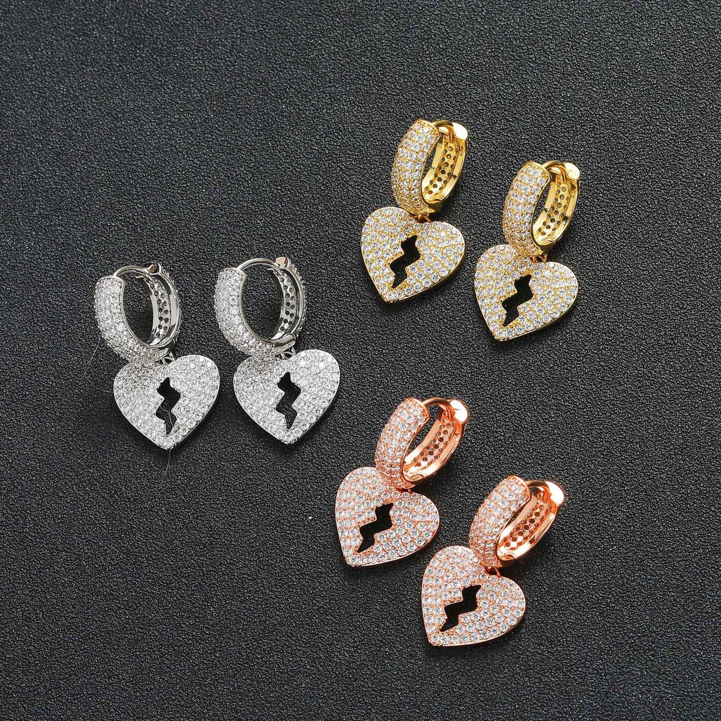 Hip Hop Square Copper Earrings for Men