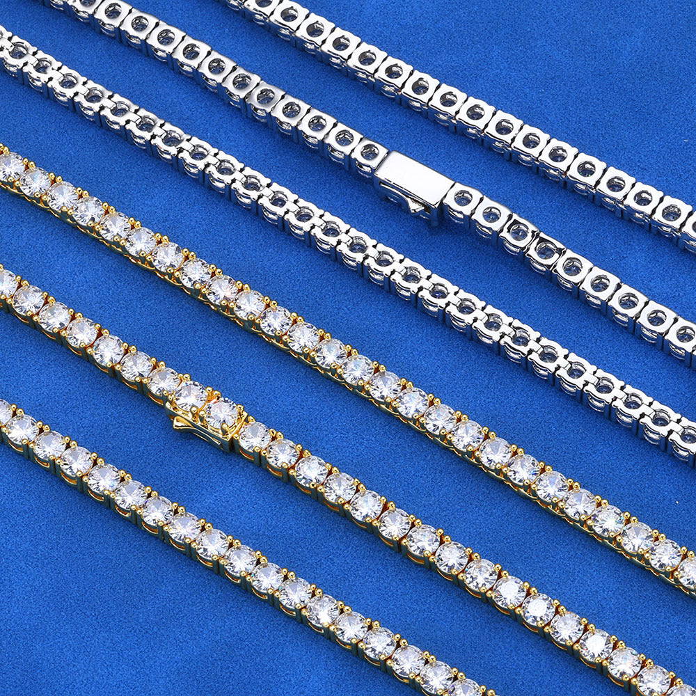 3-5 mm Round CZ Tennis Copper Necklace - CHA133 product image