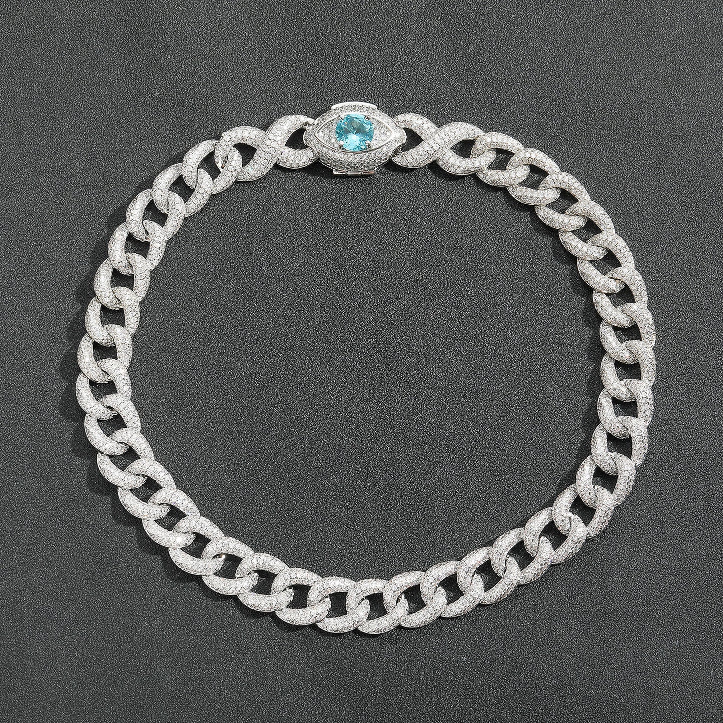 Hip Hop Vintage Cuban Link Cubic Zirconia Necklace for Men