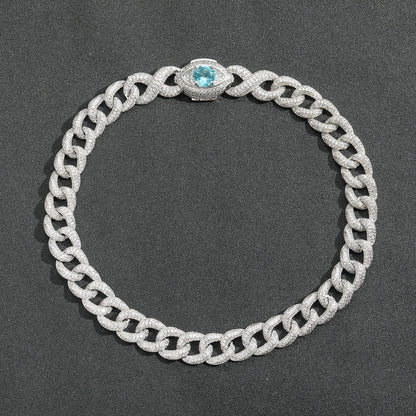 Hip Hop Vintage Cuban Link Cubic Zirconia Necklace for Men