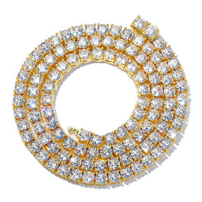 3-5 mm Round CZ Tennis Copper Necklace - CHA133