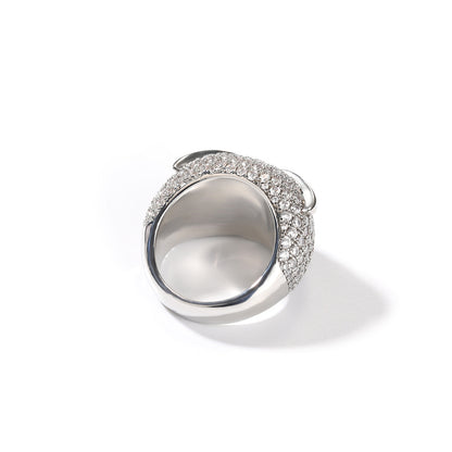 Unisex Owl Statement Ring with Cubic Zirconia - Gold Plated or Silver Plated Hip Hop Fashion Ring