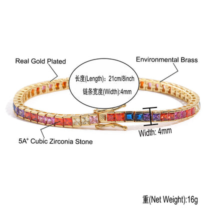 Hip Hop Cuban Link Cubic Zirconia Bracelet for Men