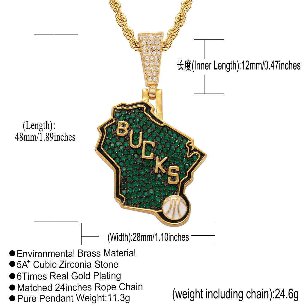 Hip Hop Tiger Copper Pendant Necklace for Men and Women