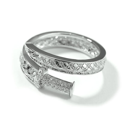 Elegant Cubic Zirconia Line Pattern Copper Bangle Bracelet for Women