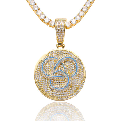 Hip Hop Fashion Cubic Zirconia Pendant Necklace for Men and Women