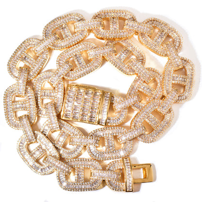 Iced Out Cuban Link Chain Set