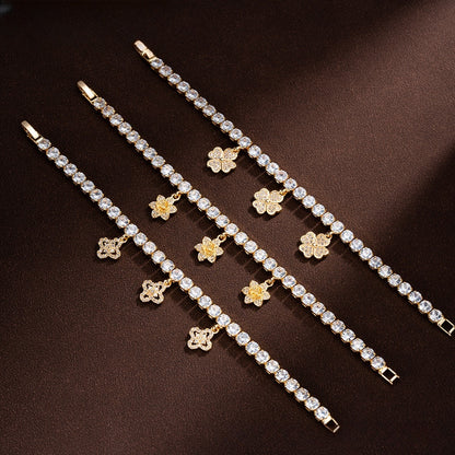 Floral Tennis Bracelet for Women