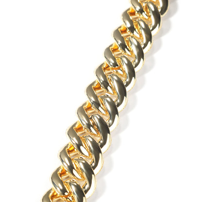 Men’s Iced Out Cuban Link Chain Necklace & Bracelet Set in Gold or Silver Tone with Cubic Zirconia
