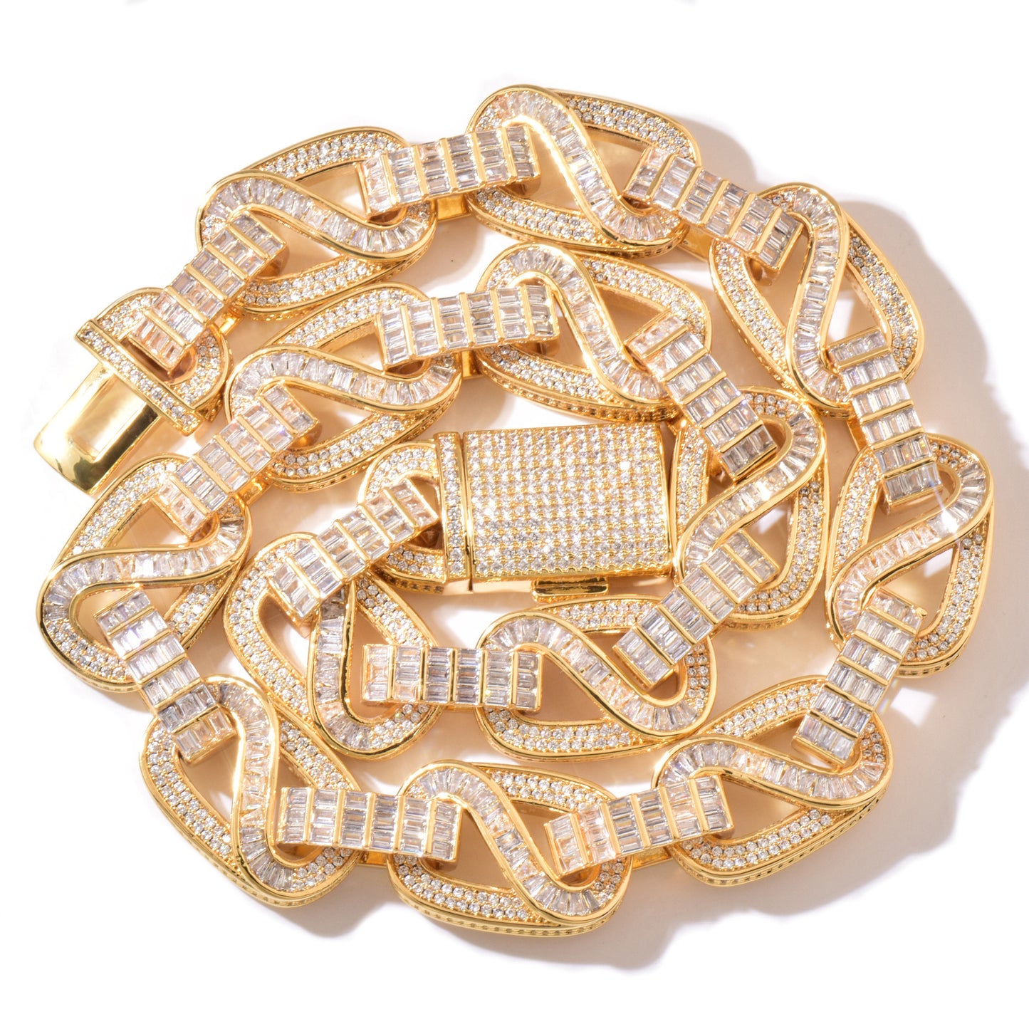 Iced Out Chain Necklace Bracelet Set