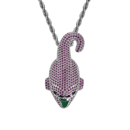 Hip Hop Dragon Cubic Zirconia Pendant Necklace for Men and Women