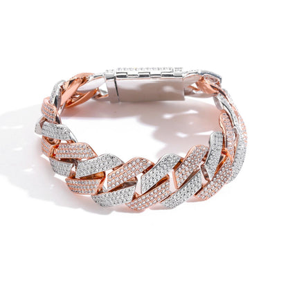 Hip Hop Minimalist Cuban Link Cubic Zirconia Bracelet for Men