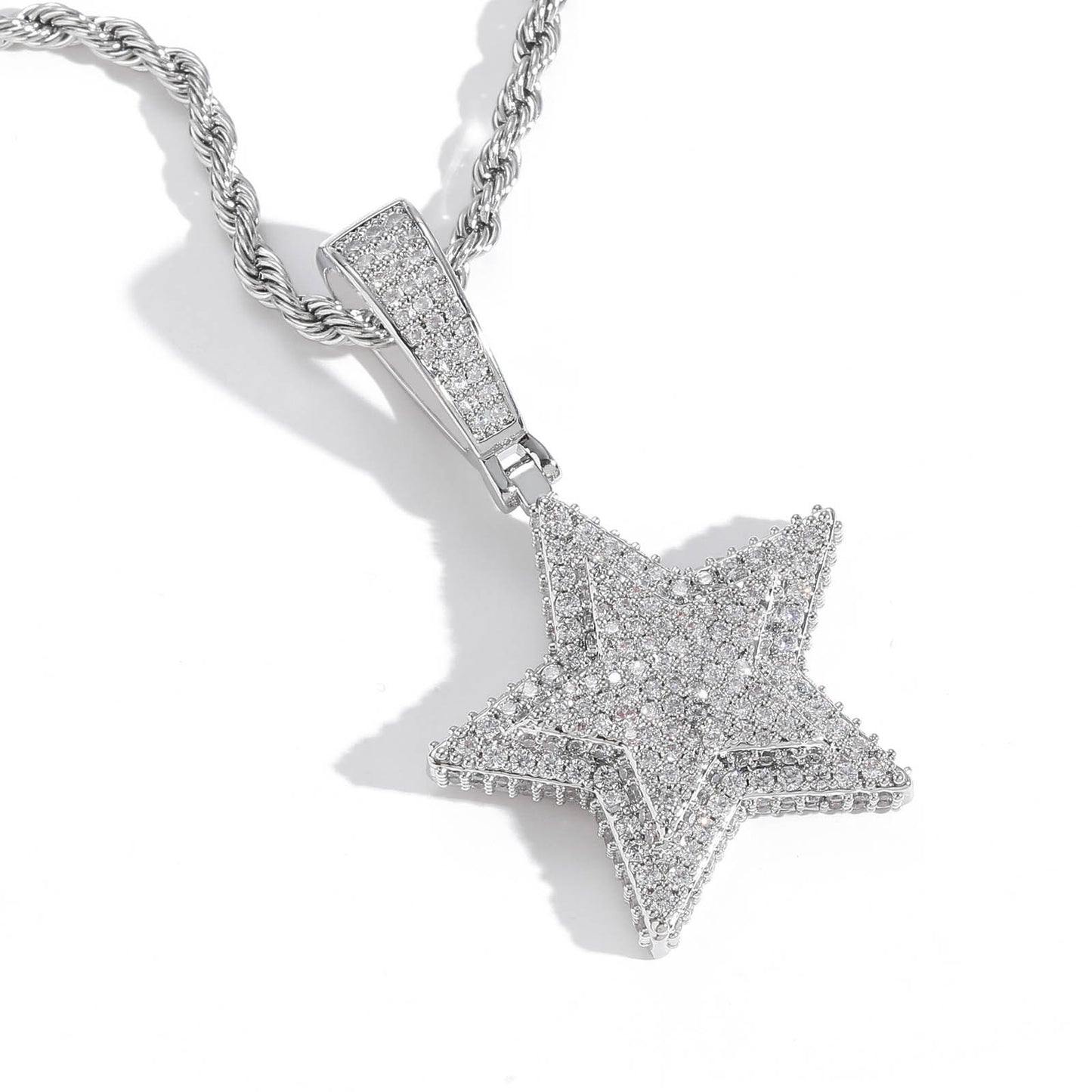 Hip Hop Star Copper Pendant Necklace for Men and Women