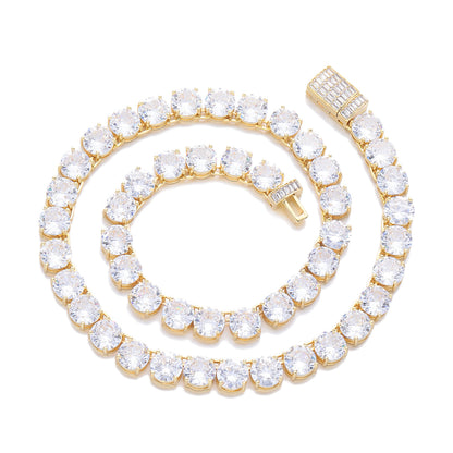 10mm Cubic Zirconia Tennis Chain Necklace & Bracelet