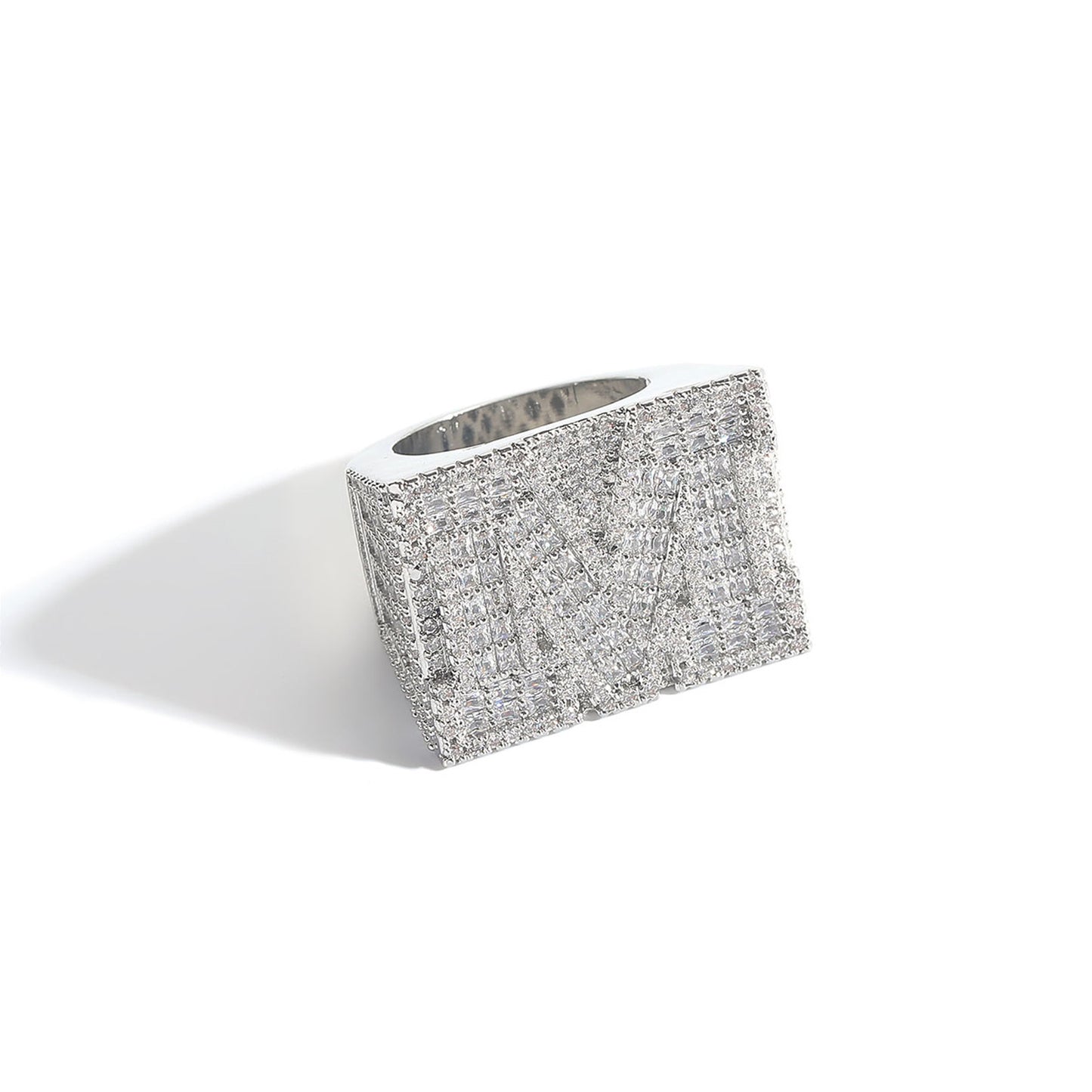 Hip Hop Cuban Link Cubic Zirconia Ring for Men