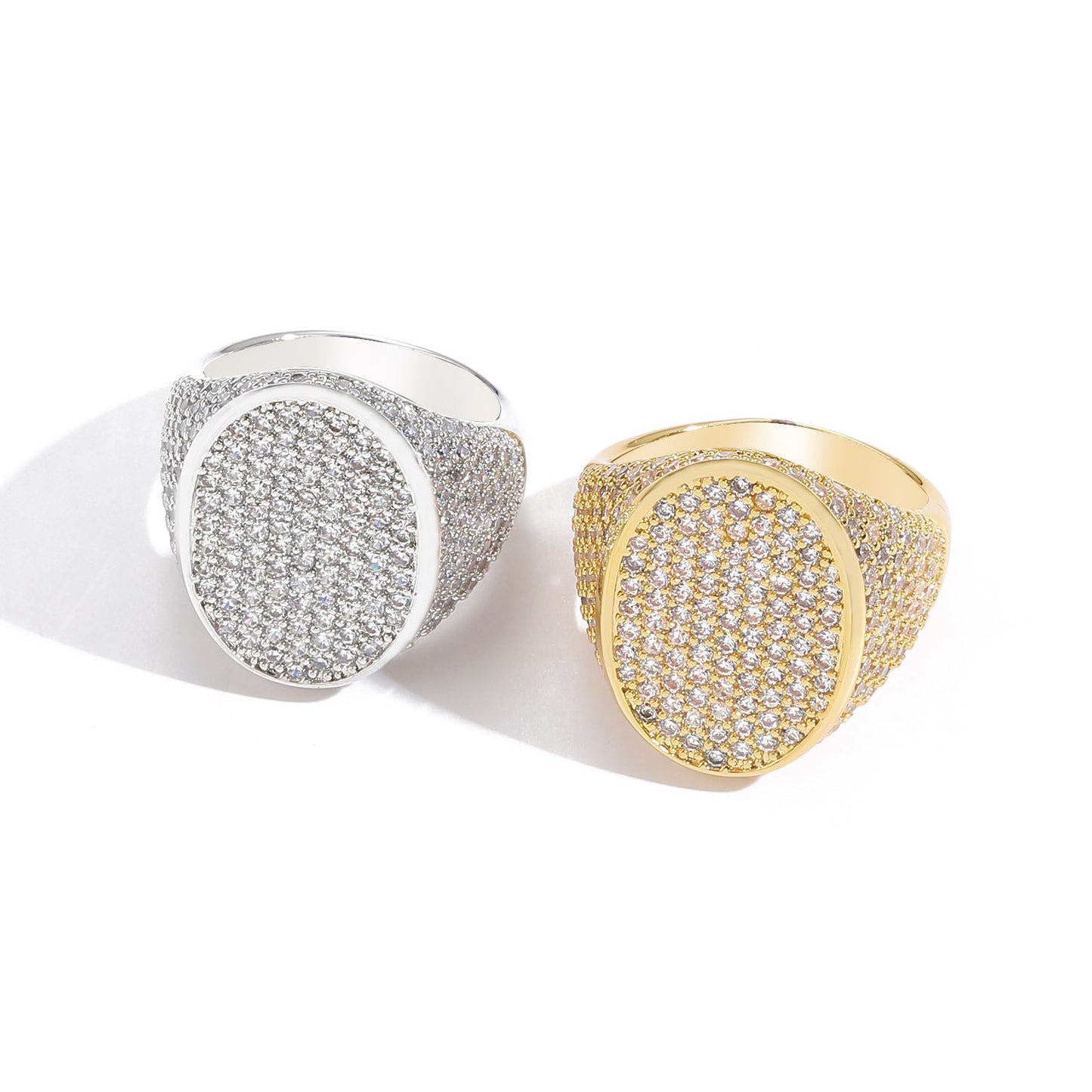 Hip Hop Vintage Geometric Round Copper Ring for Men