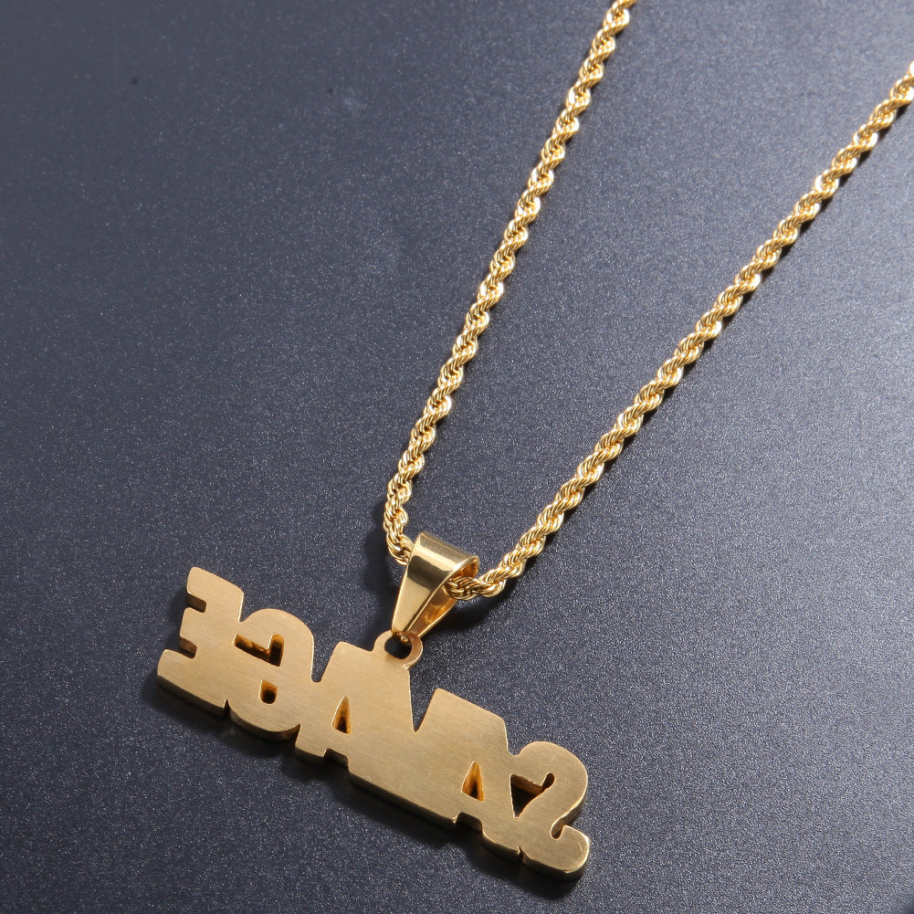 Back of SAVAGE pendant with chain product image