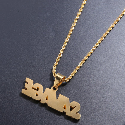 Back of SAVAGE pendant with chain