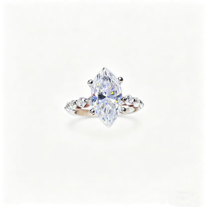 Marquise Moissanite Ring for Women, 3 Carat & 5 Carat Statement Engagement Style Ring