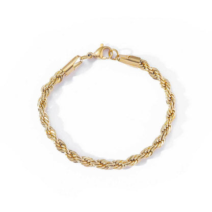 3-6 mm Twisted Rope Stainless steel Bracelet - CHA094