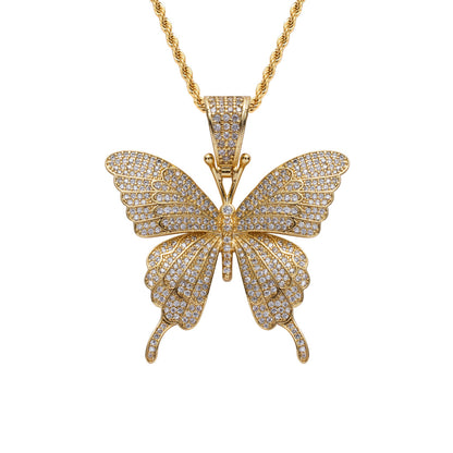 Hip Hop Cross Cubic Zirconia Pendant Necklace for Men and Women