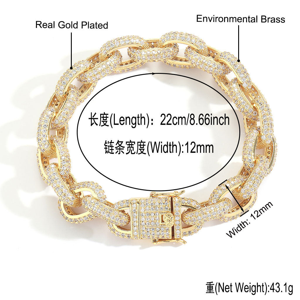 Hip Hop Fashion Copper Bracelet for Men