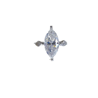 Marquise Moissanite Ring for Women, Geometric Solitaire Engagement Style Ring, 2 Carat or 3 Carat