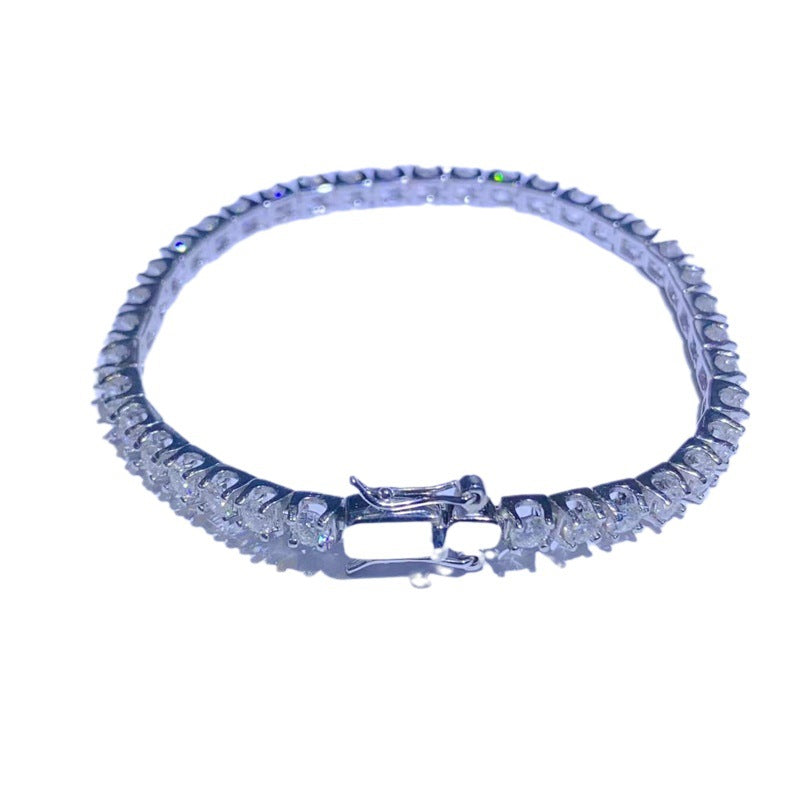 VVS1 Moissanite Tennis Bracelet for Women, Full Stone 3mm Bracelet 15-19cm product image