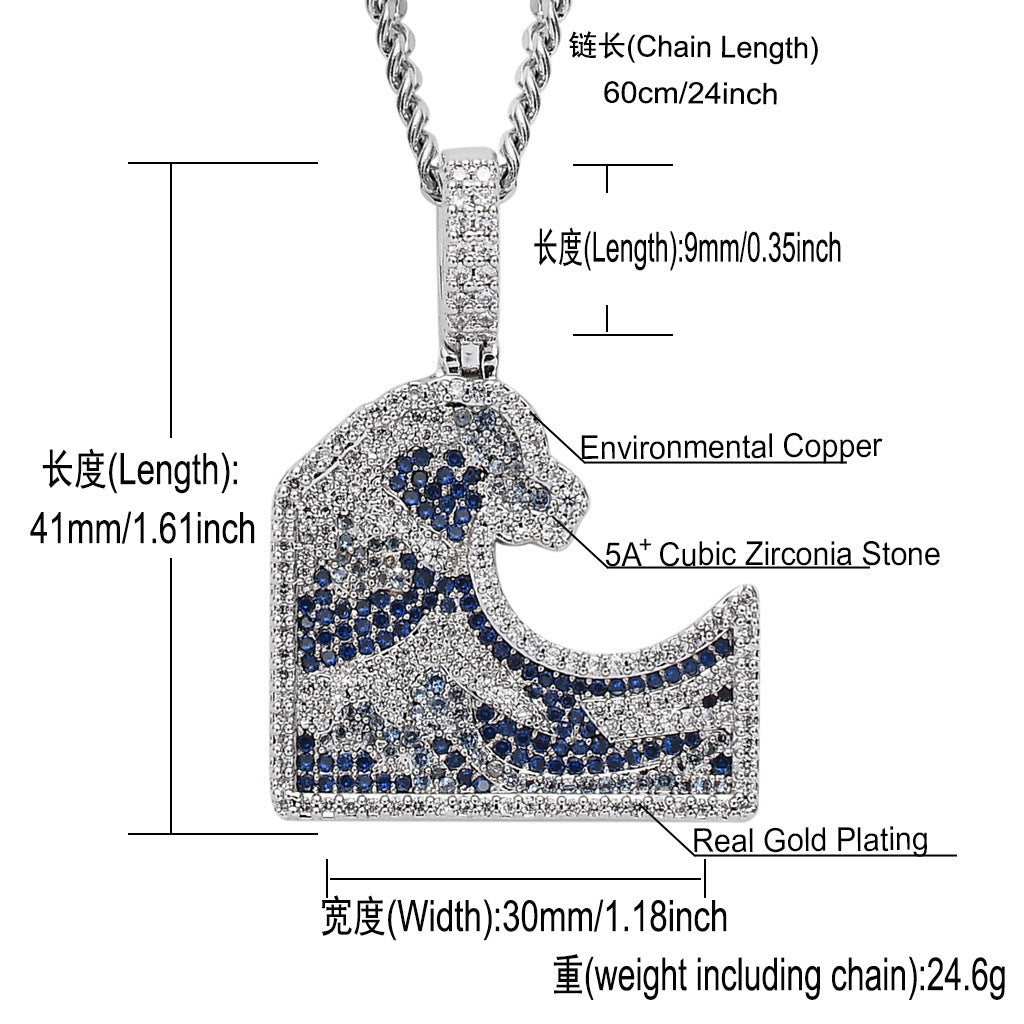 Hip Hop Punk Fashion Copper Pendant Necklace for Men and Women