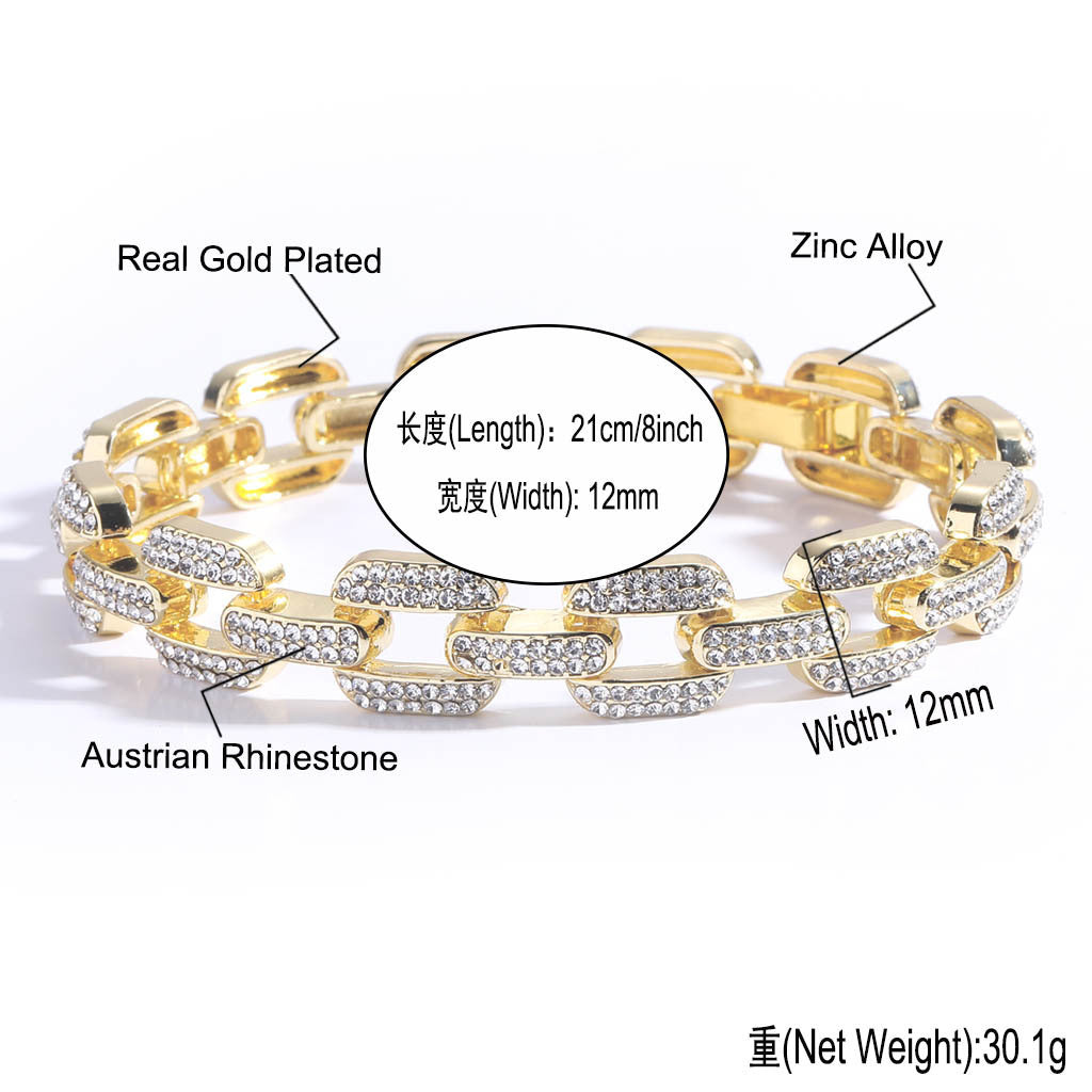 Hip Hop Minimalist Cuban Link Dollar Alloy Pendant Necklace for Men and Women
