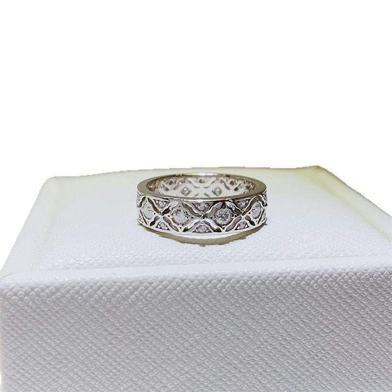 Moissanite Ring for Women, White-Tone U Shape Band Ring, Stackable Promise Ring in 2 Styles product image