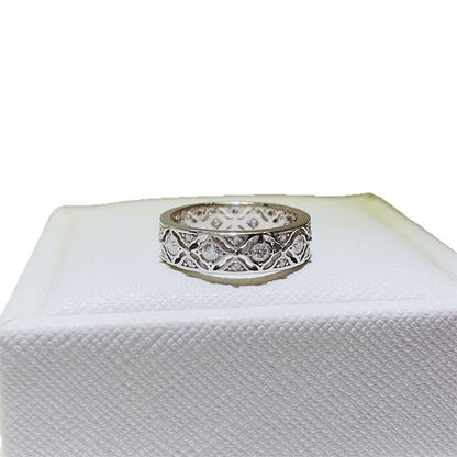 Moissanite Ring for Women, White-Tone U Shape Band Ring, Stackable Promise Ring in 2 Styles
