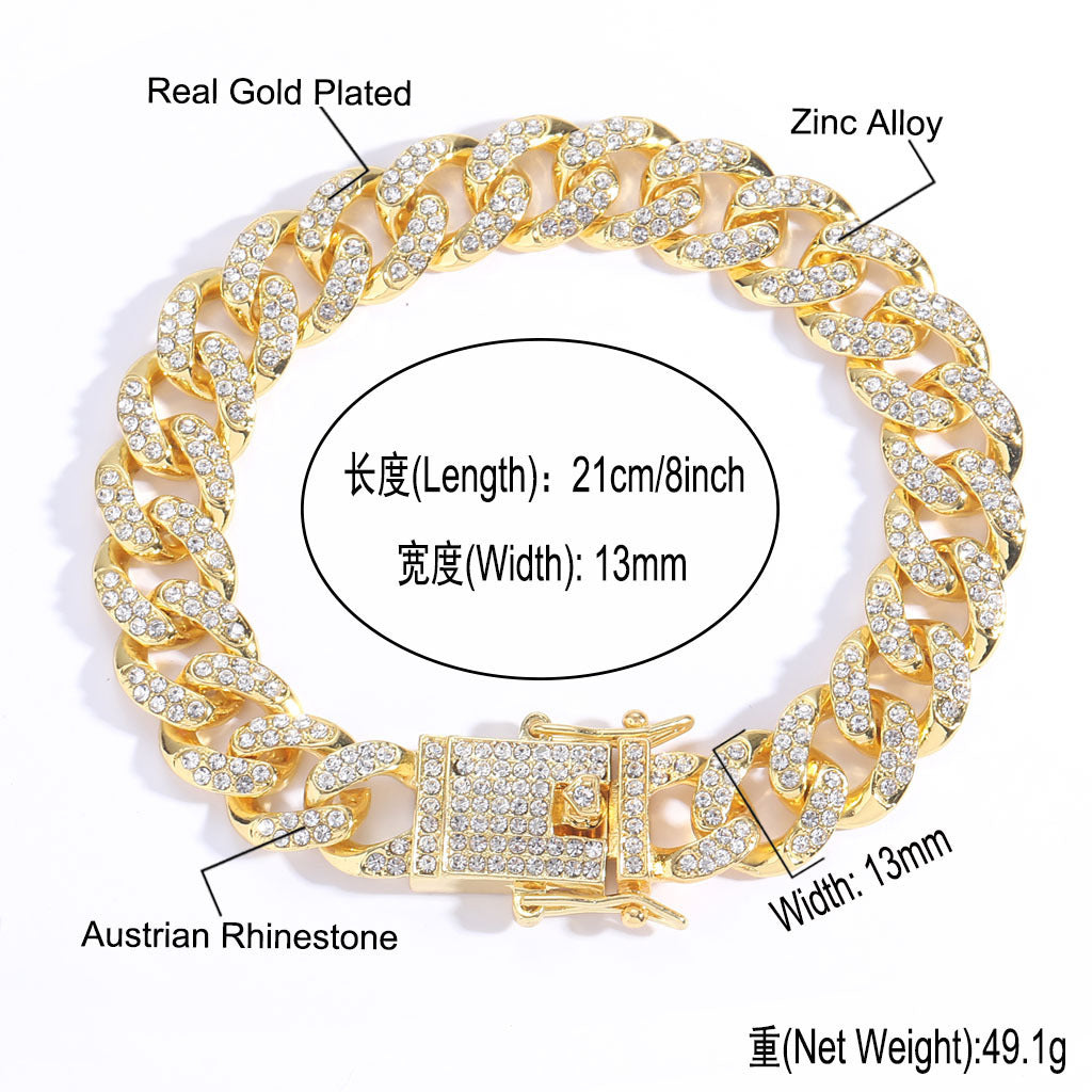 Hip Hop Cuban Link Alloy Necklace for Men
