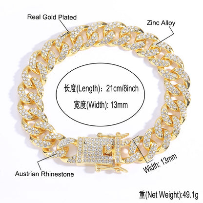 Hip Hop Cuban Link Alloy Necklace for Men