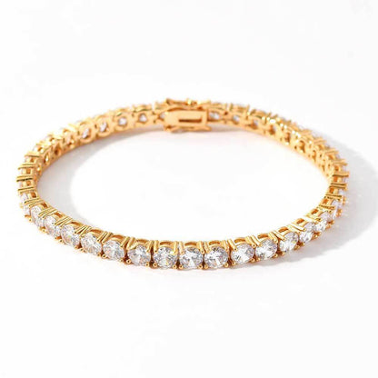 2-8 mm Round CZ Tennis Copper Bracelet - CHA003